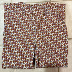 Jules & Leopold Circle Print Cropped Pants - Pink, Brown, Cream